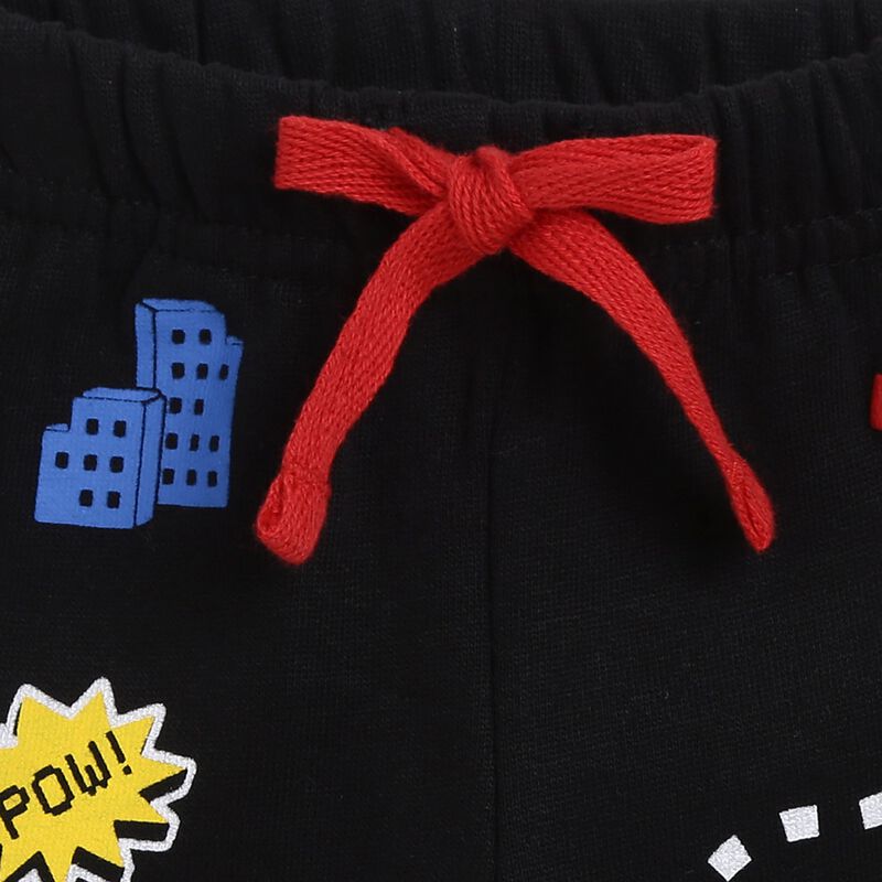 Printed Front Open Tracksuit With Hood  (2Pc) image number 4